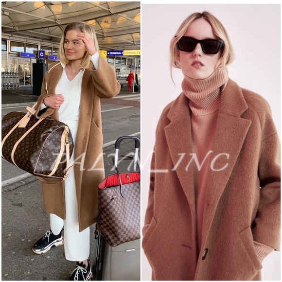 ❤️NWT ZARA LONG FAUX FUR MASCULINE COAT - Picture 2 of 9